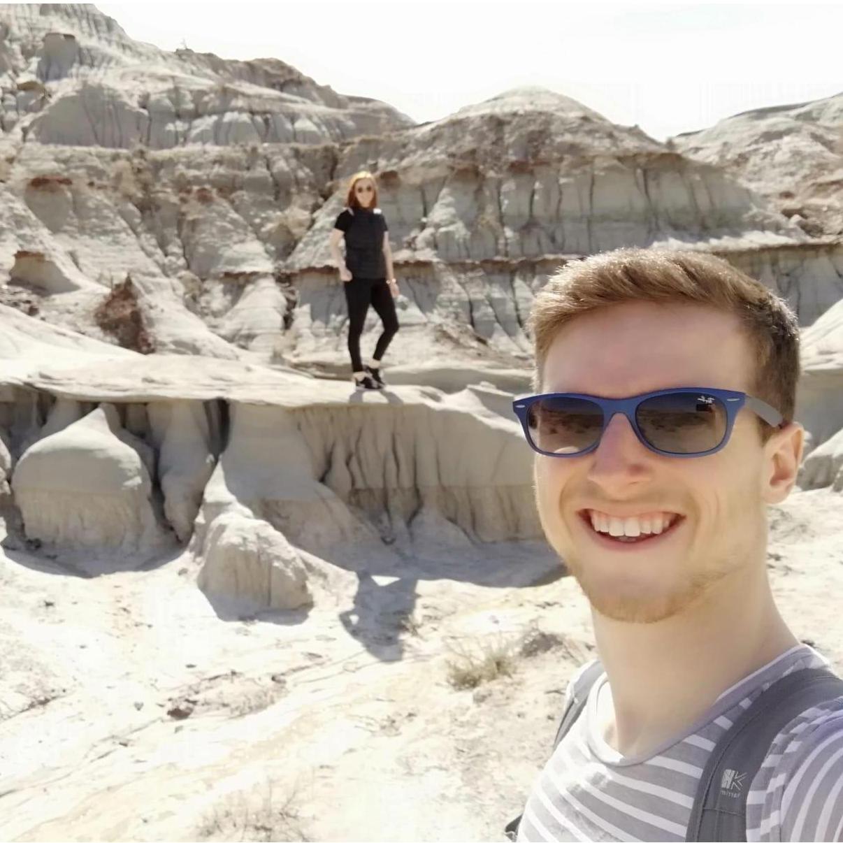 Exploring Dinosaur Provincial Park near Drumheller.