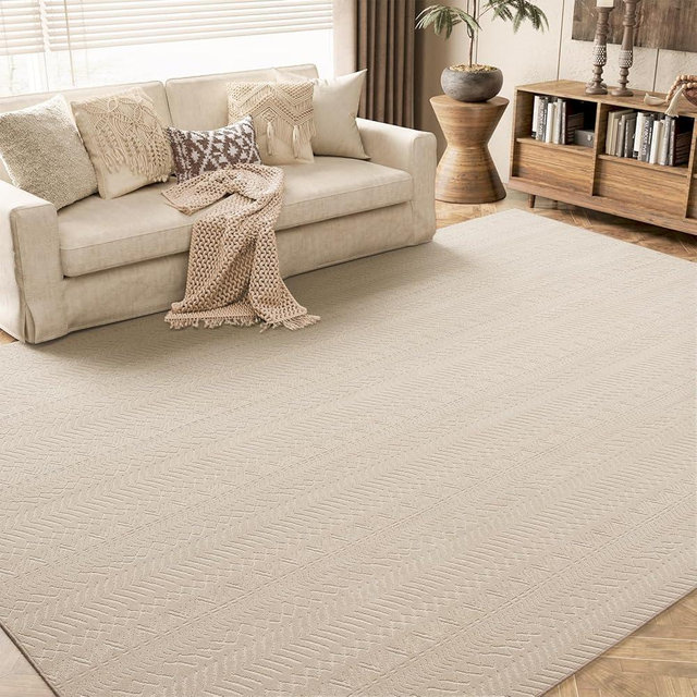 AMOAMI-Washable Area Rugs 5x7-Boho Camel Rugs for Living Room Machine Washable-3D for Bedroom-Non Slip Floor Rug-Moroccan Washable Rugs for Bedroom Dining Room