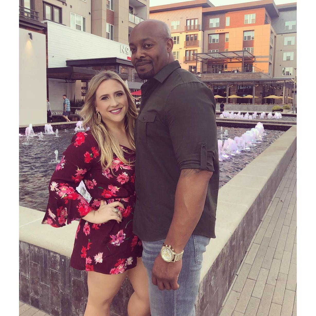 Celebrating after our engagement pictures!