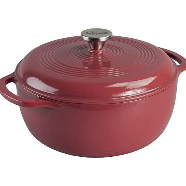 Lodge Enameled Cast Iron Dutch Oven, 6 Qt, Berry
