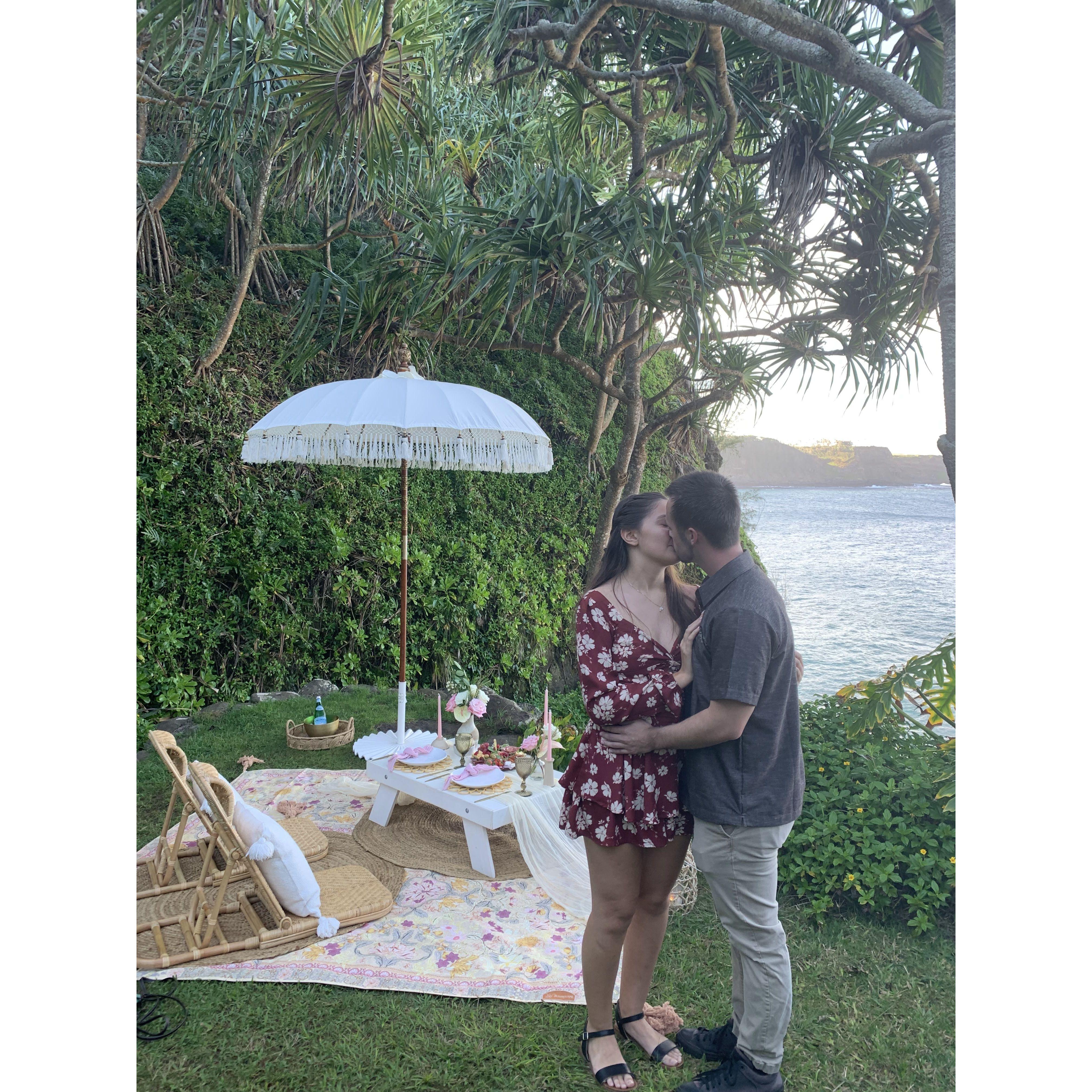 Right before proposing!