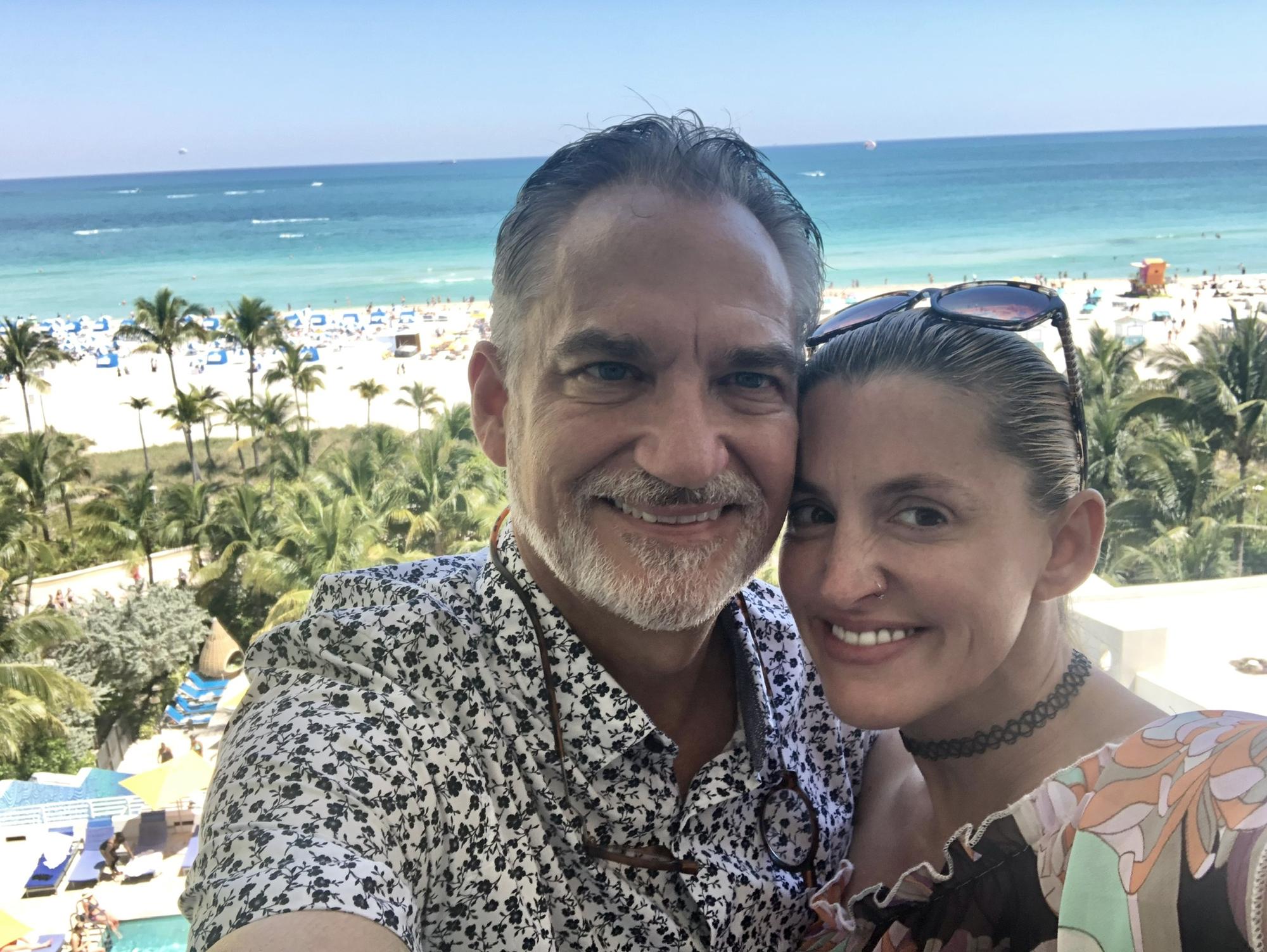 Love blooms in Miami beach