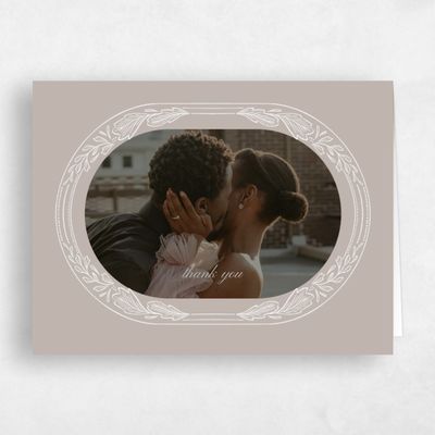 Greige, Brown Wedding Thank You - Duluth Classic