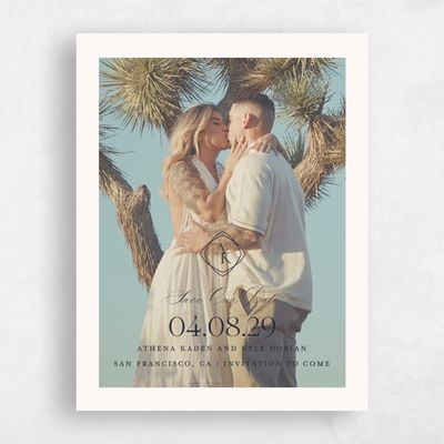 Beige Wedding Save the Date - Ragusa Photo