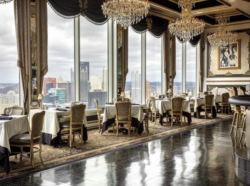 Our reception venue overlooking Pittsburgh, Le Mont (Mt. Washington)