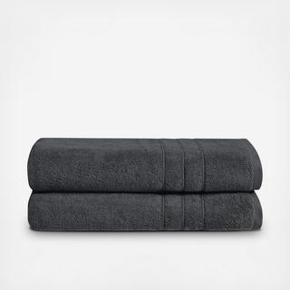 Classic Turkish Cotton Bath Towel, Set of 2