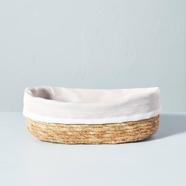 Natural Woven Oval Serve Basket Beige - Hearth & Hand™ with Magnolia