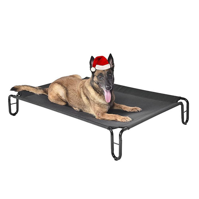 pettycare Elevated Dog Bed Cot, Raised Dog Beds for Large Dogs, No Screws, Stable Frame & Durable Supportive Teslin Recyclable Mesh, Breathable, Indoor and Outdoor Pet Beds Cots, Fits up to 85 lbs