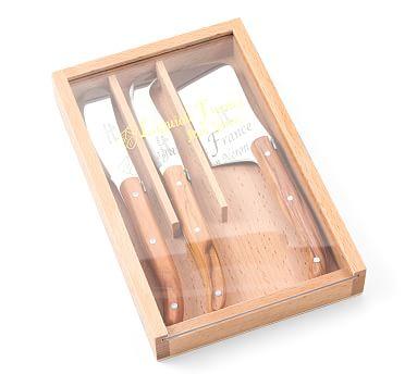 Laguiole Cheese Knives, Set of 3 - Olive Wood