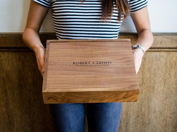 8x10" Large Wood Memory Photo Box