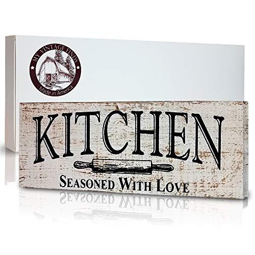 myVintageFinds Kitchen Sign - Rustic Kitchen Decor, Farmhouse Wall Decor, Made In America, Kitchen Sign Wall Decor And Decorations