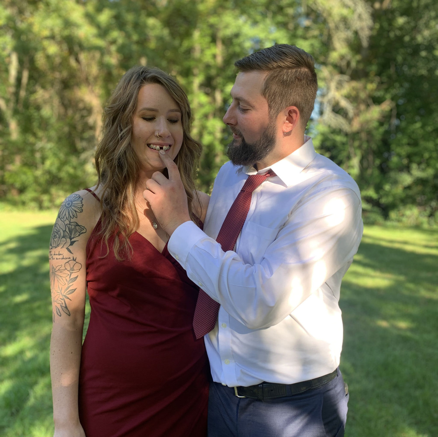 This was the first wedding we went to together. Kristen was still freshly healing from mouth surgery and got to meet all of Eric's friends for the first time with a giant gap between her teeth.