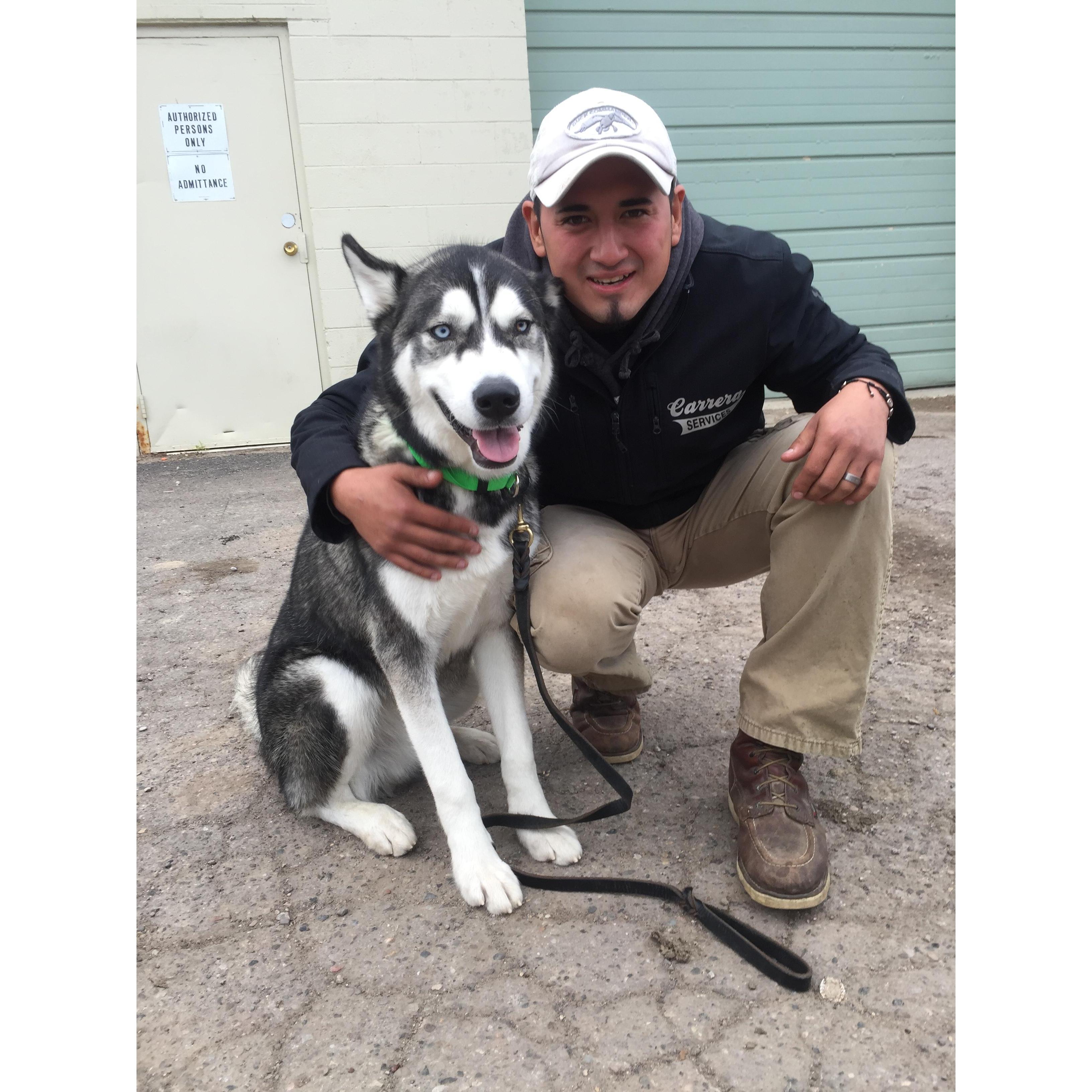 Maxs first day with us,  October 15, 2015