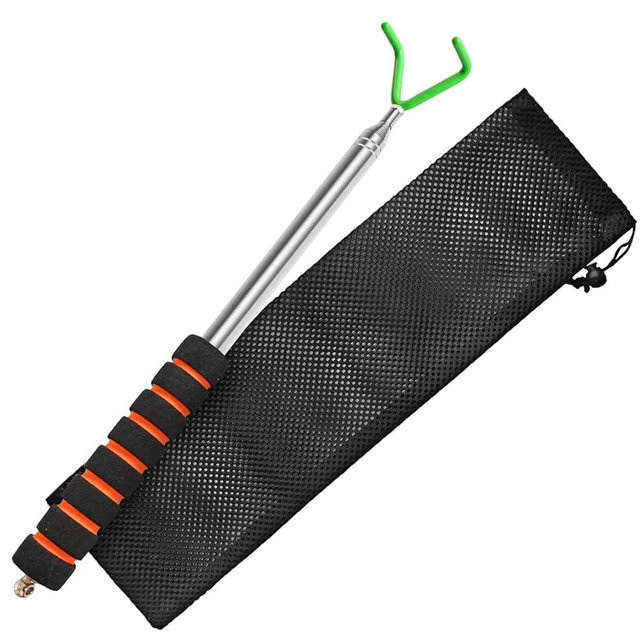 VOOADA Disc Golf Retriever,Multifunctional Telescopic Disc Golf Accessories Extends to 10ft with Easy-to-Carry Bag, Disc Golf Starter Kits with Premium Accessories