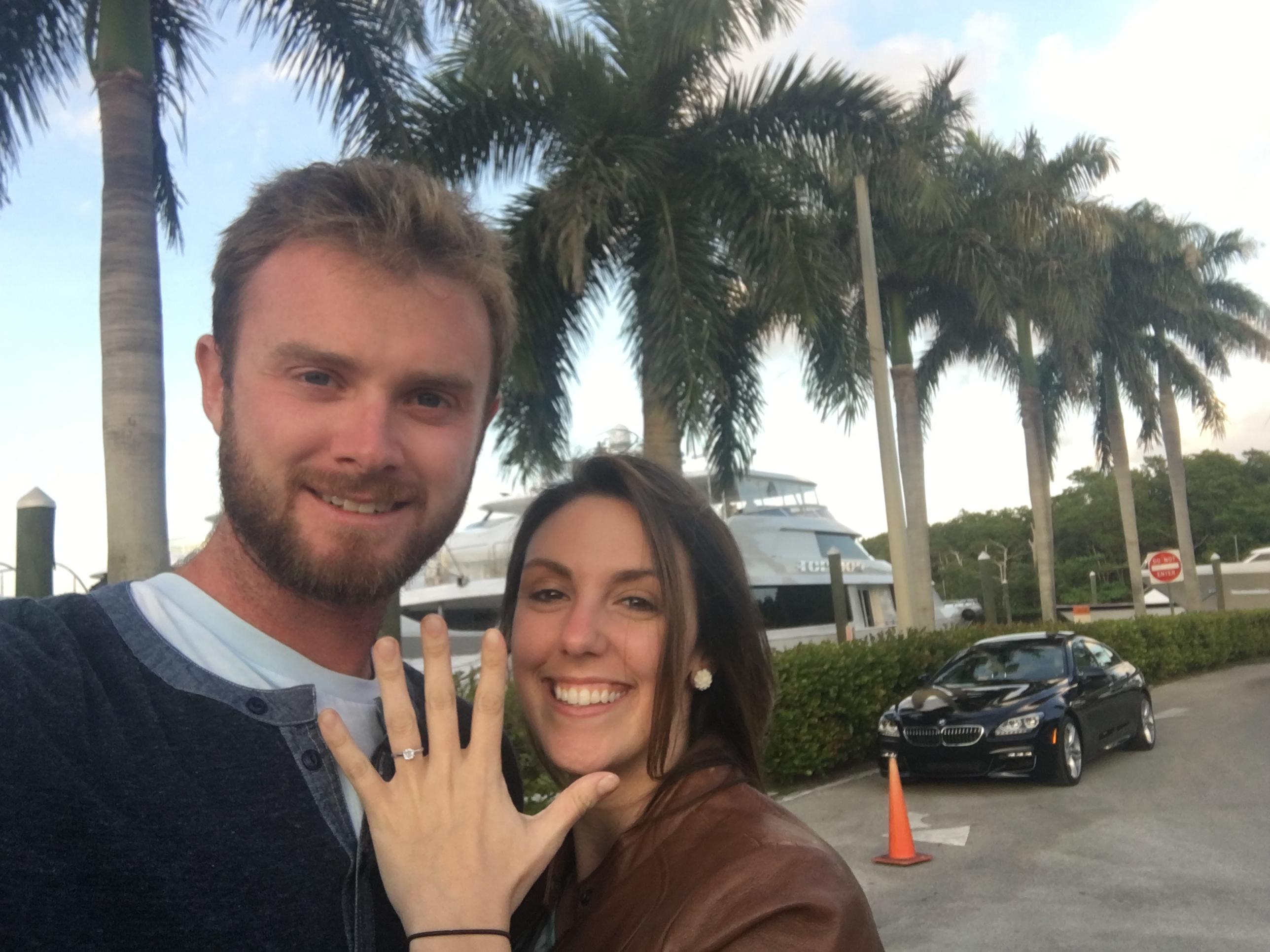We're engaged!!! First photo of the newly engaged couple.