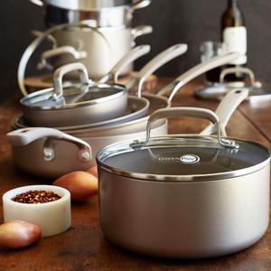 GreenPan Champagne Ceramic Nonstick 11-Piece Cookware Set