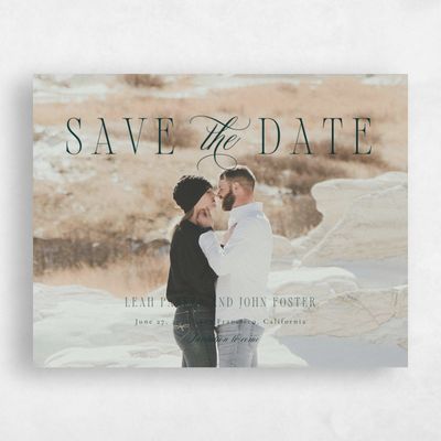 Dark Emerald, Green Wedding Save the Date - Dermot Photo