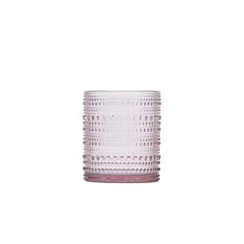 D&V By Fortessa Jupiter Double Old Fashion Glass, 10 Ounce (Pink)
