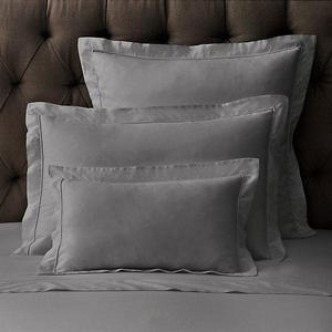 RH Italian Vintage-Washed 600-Thread-Count Sateen Flange Sham Set - Grey