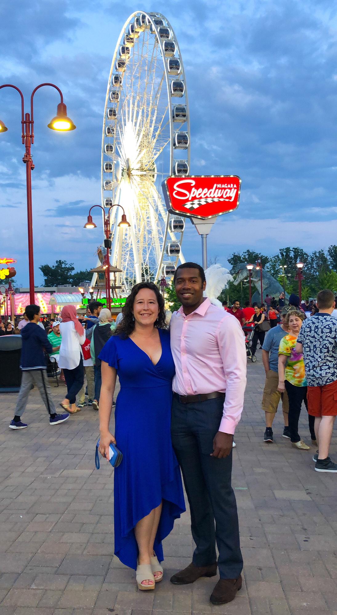 Out on the town in Niagara Falls, Ontario.