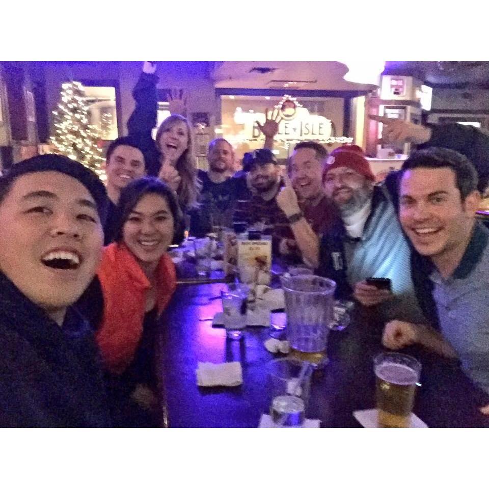 The Original Trivia Team in OKC. Grant and Becca were founding members of the Periodic Table Dancers. This was after one of their championship wins.