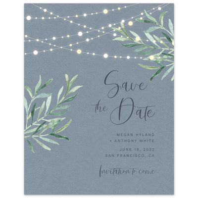 Slate, Blue Wedding Digital Save the Date - Saranac Classic