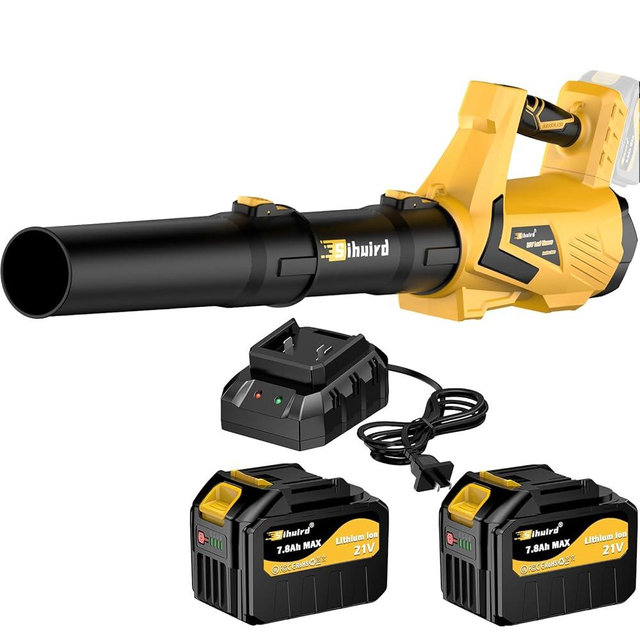 Sihuird Leaf Blower Cordless,720CFM Electric Blower with 2 x 21V 7.8Ah Battery and Charger, 5-Variable Speed & Turbo Mode, Blowers for Lawn Care