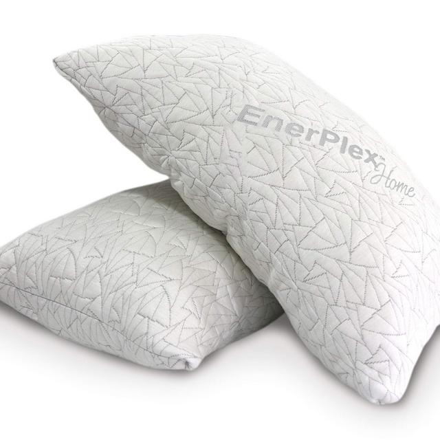 EnerPlex Memory Foam Pillows - Pack of 2 Adjustable, CertiPUR-US Certified King Size Pillows for Sleeping w/ Extra Foam Removable Viscose of Bamboo Cover - Machine Washable Firm Pillow