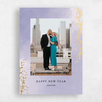 Purple Holiday Card - Tesoro Foil
