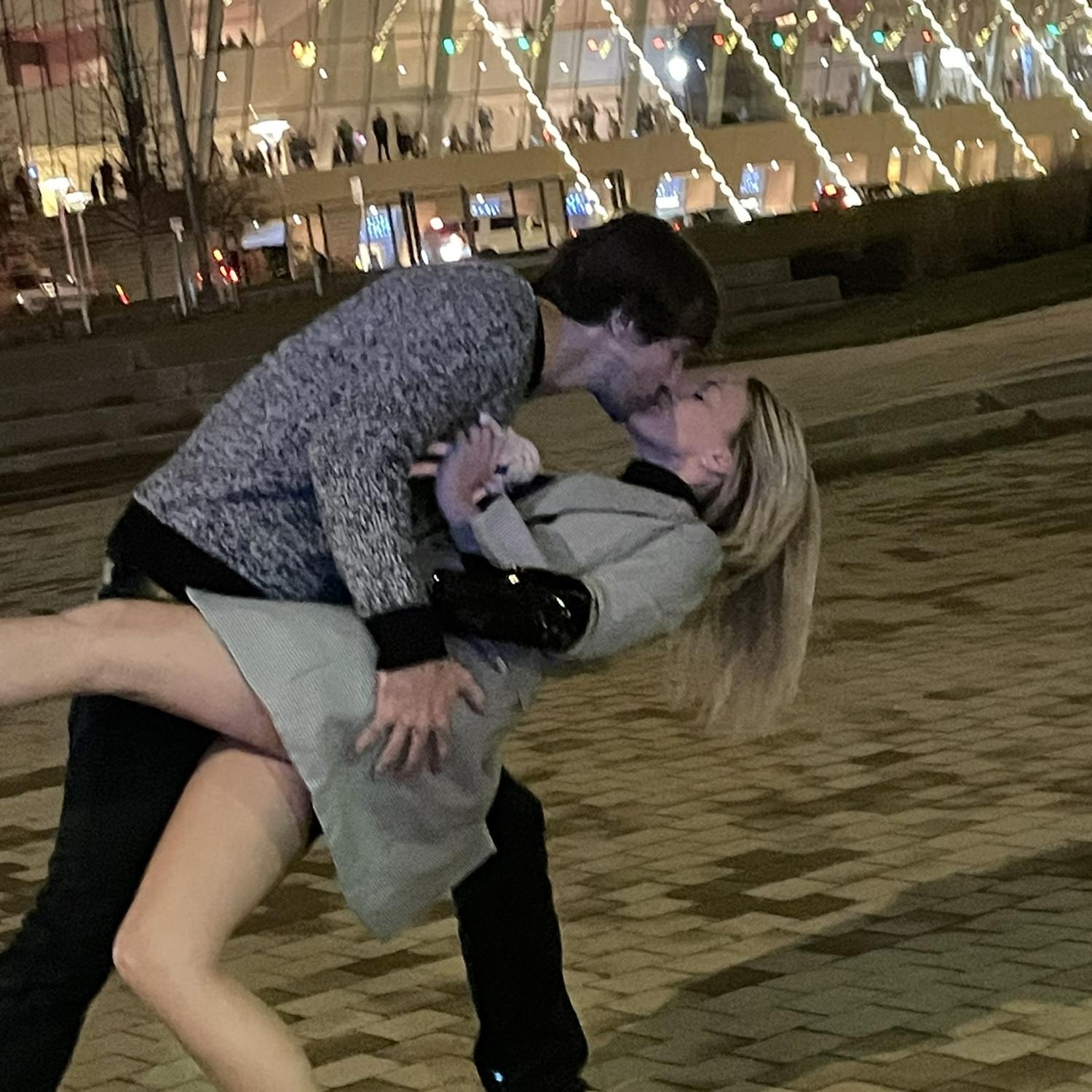 Dip kiss at the Kauffman