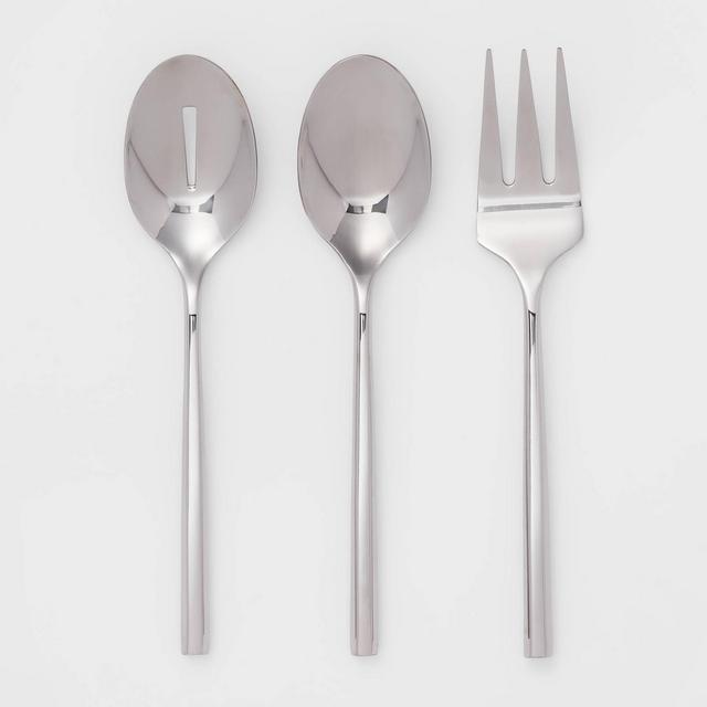 3pc Stainless Steel Izon Mirrored Serving Utensil Set - Project 62™