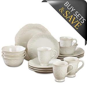 Lenox® French Perle 16-Piece Dinnerware Set in White