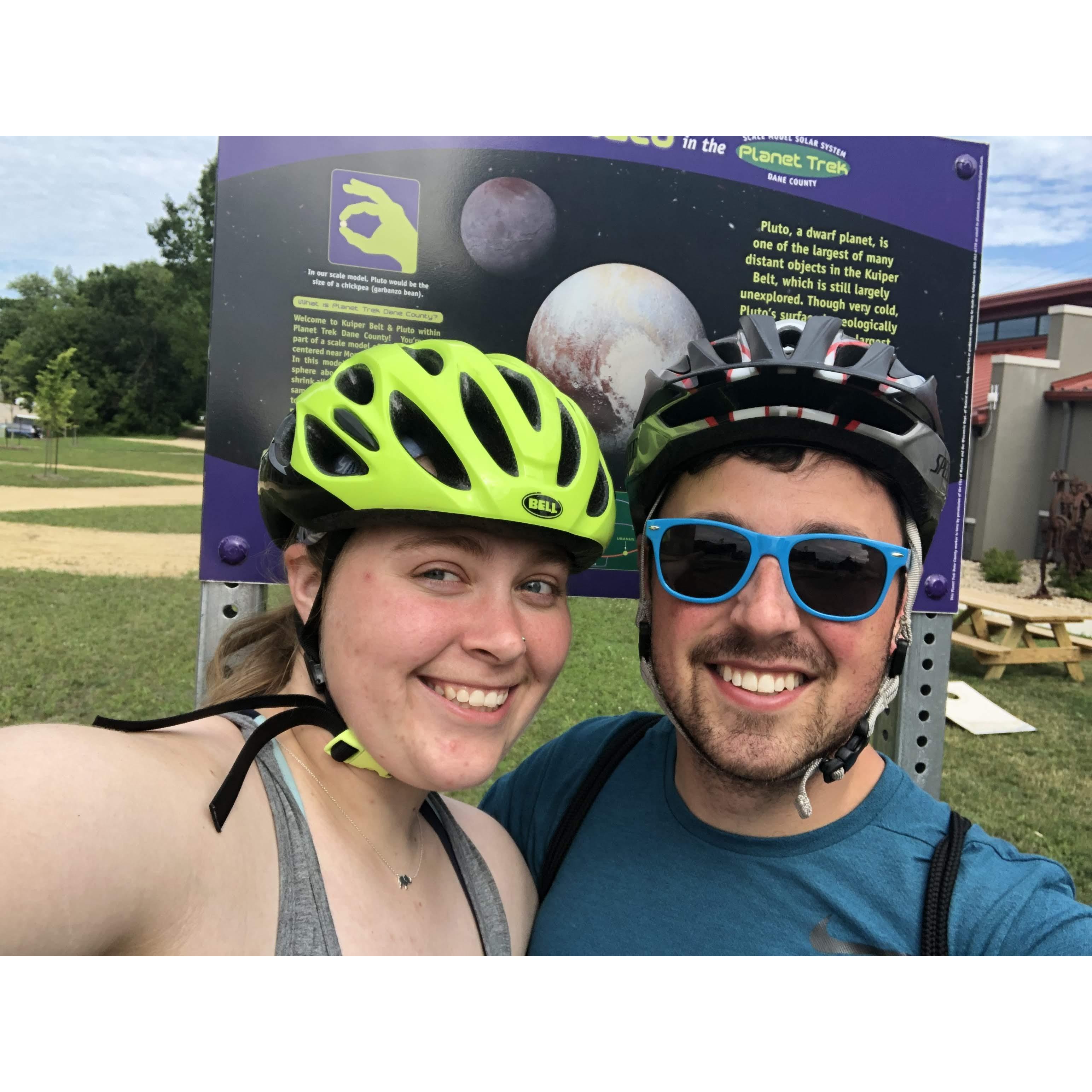 The first of many bike rides they took together. All the way out to Mt. Horeb for lunch and then back.