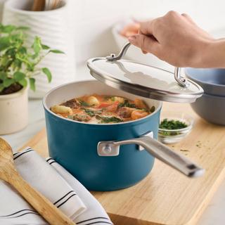 Hard Anodized Ceramic Induction Saucepan with Lid