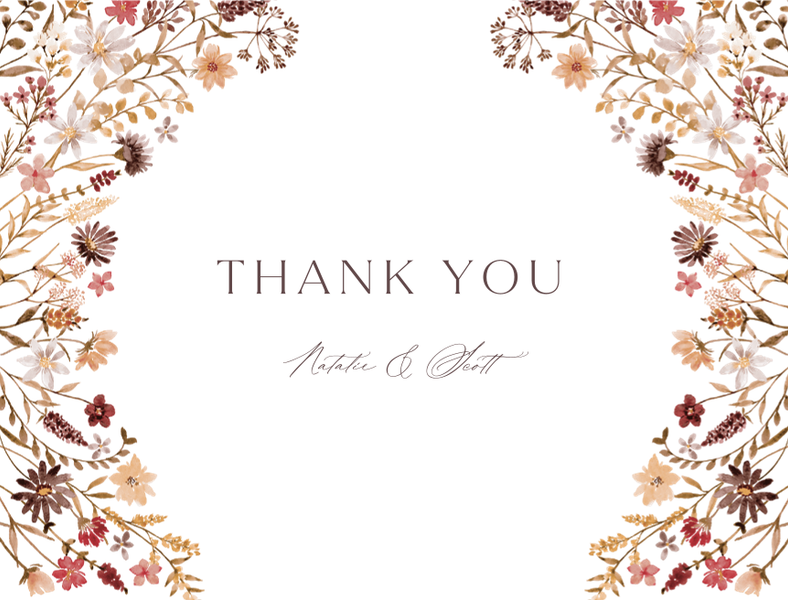 Spasso Landscape | Dark Olive | Zola Thank You Cards