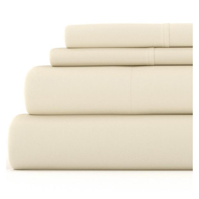 100% Cotton Flannel 4PC Sheet Set Super Soft - Becky Cameron, Ivory, King
