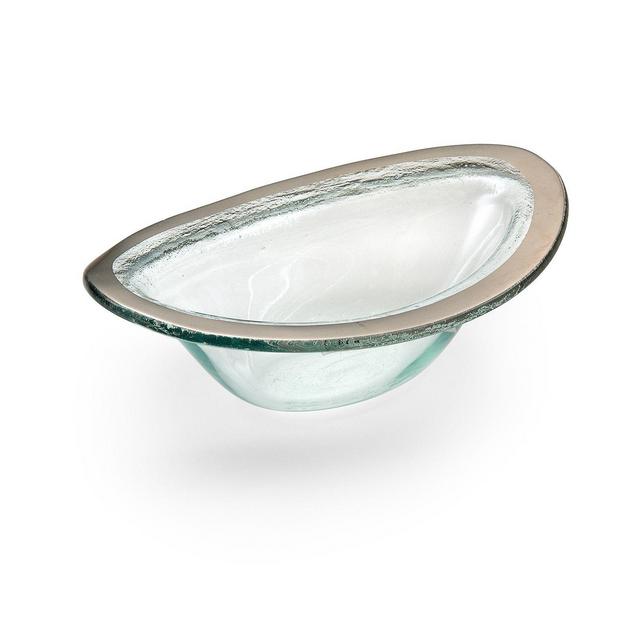 Annieglass Roman Antique Platinum Sauce Bowl