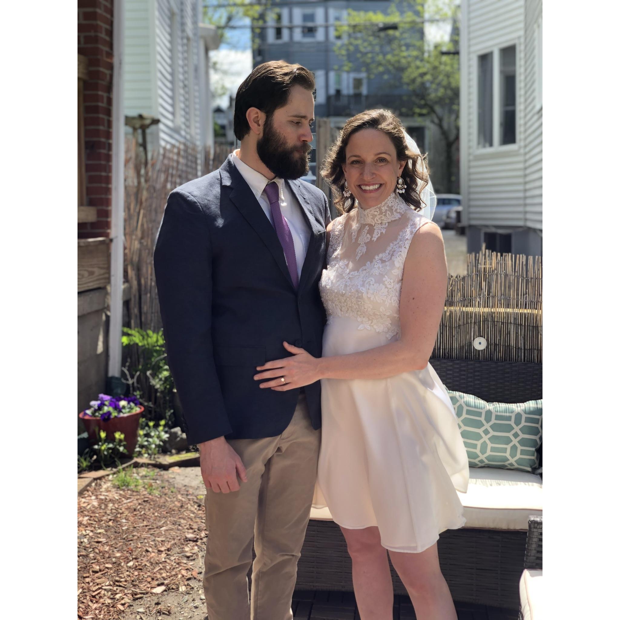 First look in our Somerville backyard!
