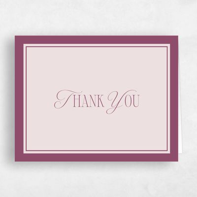 Deep Magenta, Purple Wedding Thank You - Summit Landscape