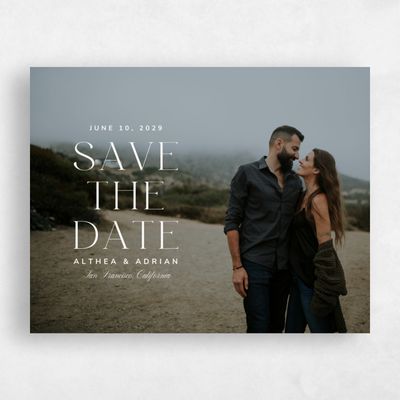 Beige Wedding Save the Date - Conrad Photo