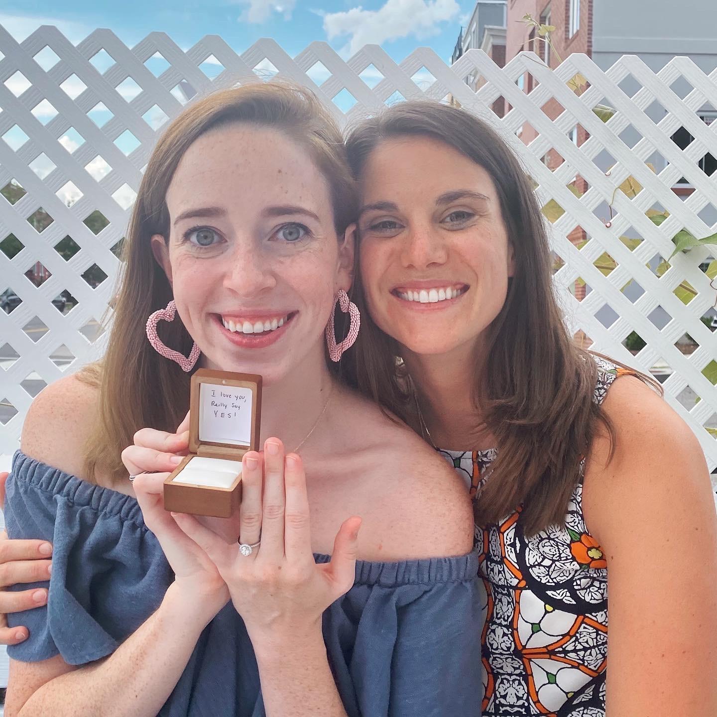 Surrounded by family and feeling all the love! Reilly said yes! August 2020