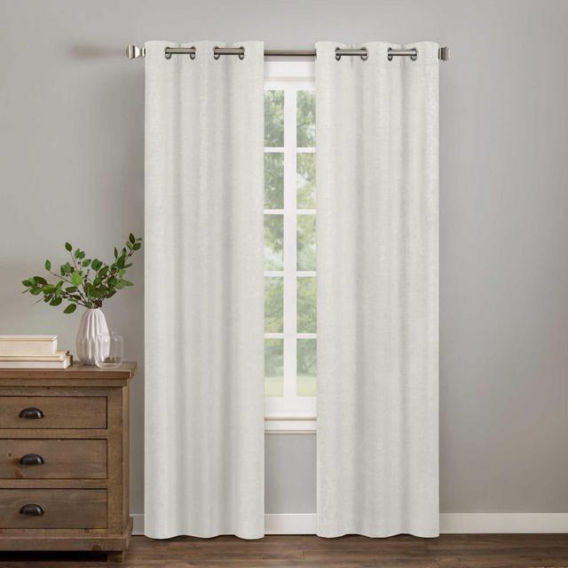 Wamsutta® Collective Asher Chambray 84-Inch Grommet Blackout Window Curtain Panel in White