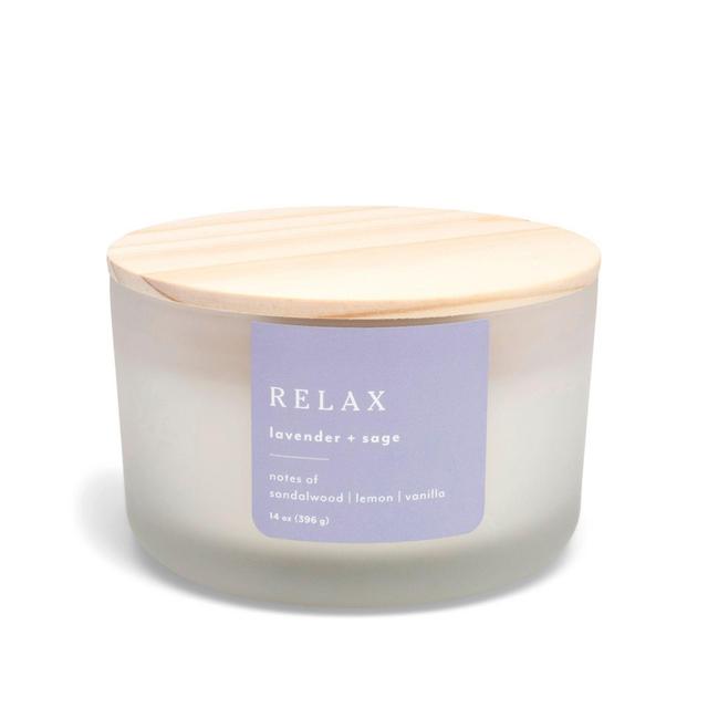 Foundry Candle Co. Lavender + Sage Scented 14 oz. 3-Wick Candle
