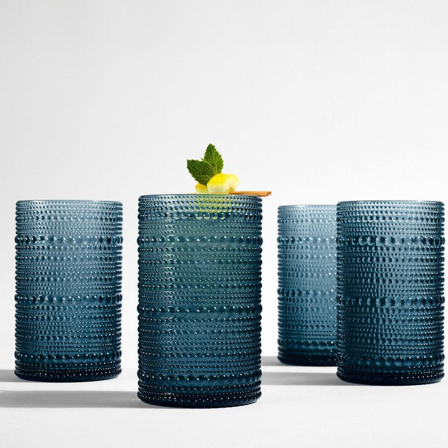 Jupiter Outdoor Tall Drinking Glasses, Set of 4 - Blue