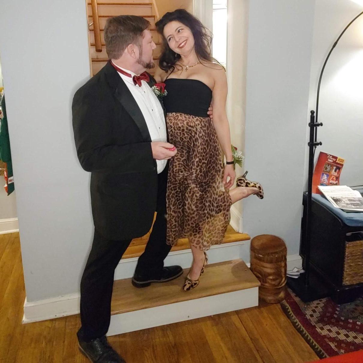 Victoria had never been to the prom! I had to rectify that situation by creating a prom for her in the pandemic! Complete with awkward photos, corsage, disco lights, and 90's R & B classics.