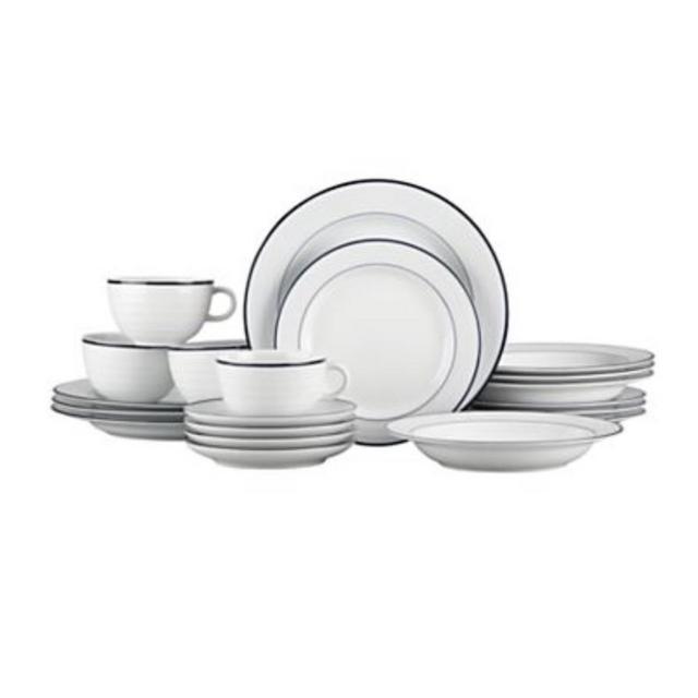 Roulette Blue Band 20-piece Dinnerware Set