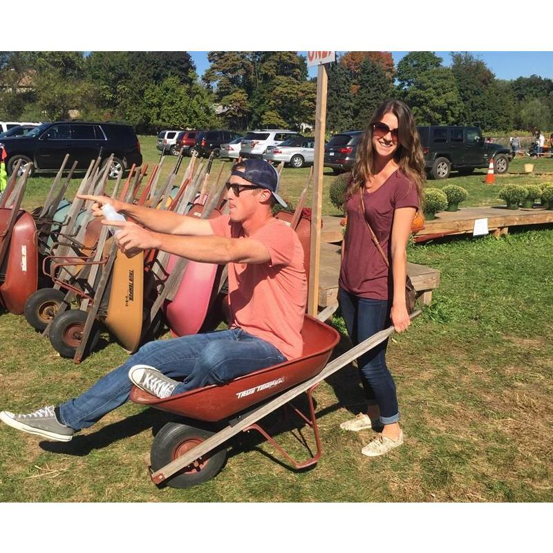 Very early on in out relationship doing the basic fall activities. We've never had a problem having fun together :D