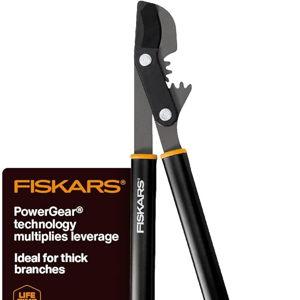 Fiskars 32-Inch PowerGear Loppers for Tree Trimming, Heavy-Duty, Sharp Bypass Steel Blade Tree Branch Cutter up to 2-Inch Diameter Cut Capacity, Hand Loppers