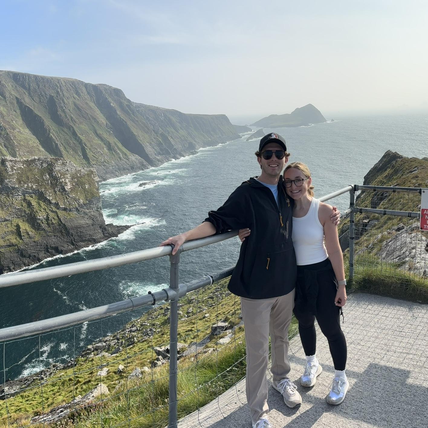 Maddie and Kent love to travel together. They have traveled to Canada, Mexico, Europe, and visited friends and family in multiple US states. Ireland road trip 2024
