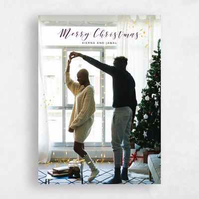 Dark Plum, Purple Holiday Card - Palmer Foil